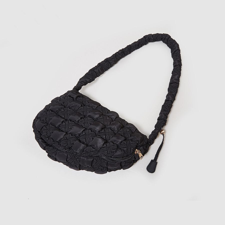 Nylon Pleated Light Handbags Purses Drawstring Crossbody Underarm Shoulder Bag