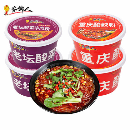 Chongqing Sour and Spicy Noodles 115g Bottled Sweet Potato Instant Noodles