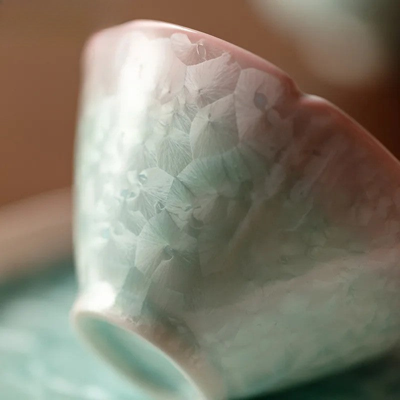 90ml Ceramic Crystal Glaze Handmade Tea Bowl Tea-tasting Personal Cup Master Cup