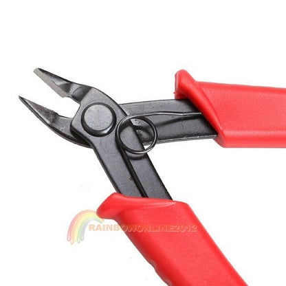 R1B1 Mini 5 Inch Electrical Crimping Plier Snip Cutter Hand Tool Red Handle