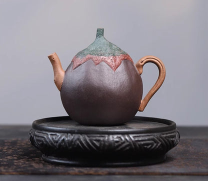 200cc chinese Yixing Handmade Zisha Zi clay Teapot eggplant GongFu hu Tea Pot