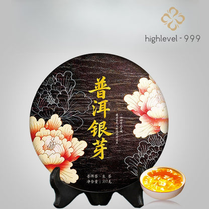 357g First Spring Pu'er Silver Bud Raw Sheng Puerh Cake Yunnan Ancient Tree Tea