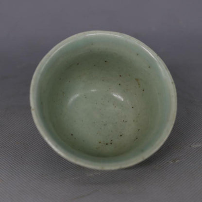 3.15 Inch Chinese Ming Blue and White Porcelain Deer Crane Design Teacup Cup