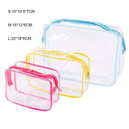 Transparent Cosmetic Bags Zipper Clear Makeup Case Traveling Organizer Storage