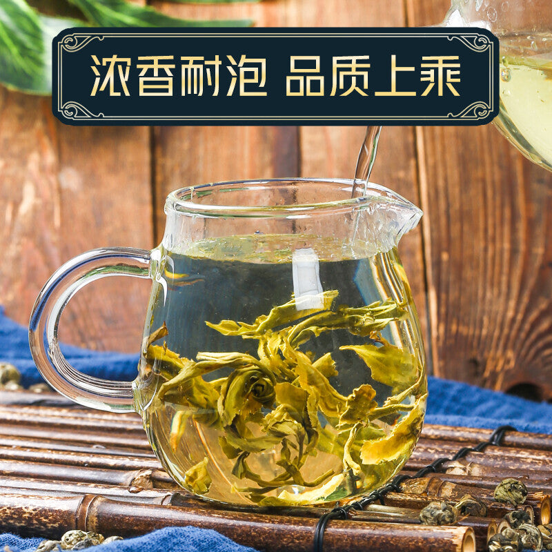Organic Jasmine Green Tea Pearl Hand-Rolled Loose Leaf Detox Energy Weight Loss