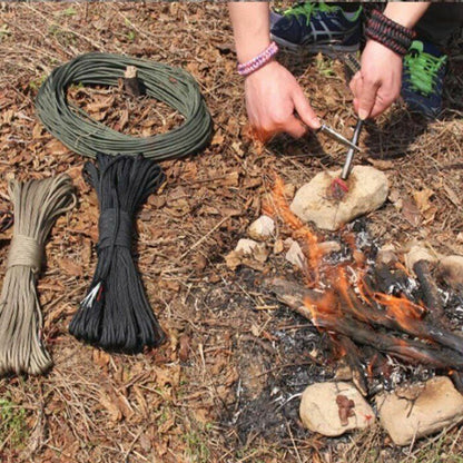 25FT/100FT 550 10-Strand Paracord Outdoor Camping Survival Rope Parachute Hiking
