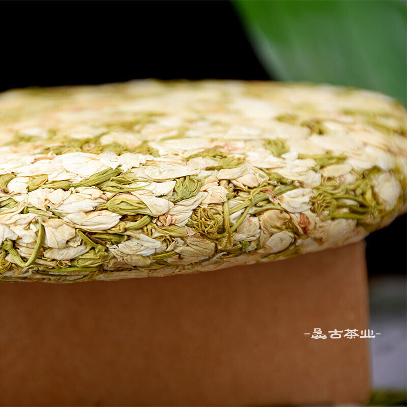 Jasmine Aroma Dried Flower Tea Cake Blooming Tea Nectar Scented Herbal Tea 茉莉花茶