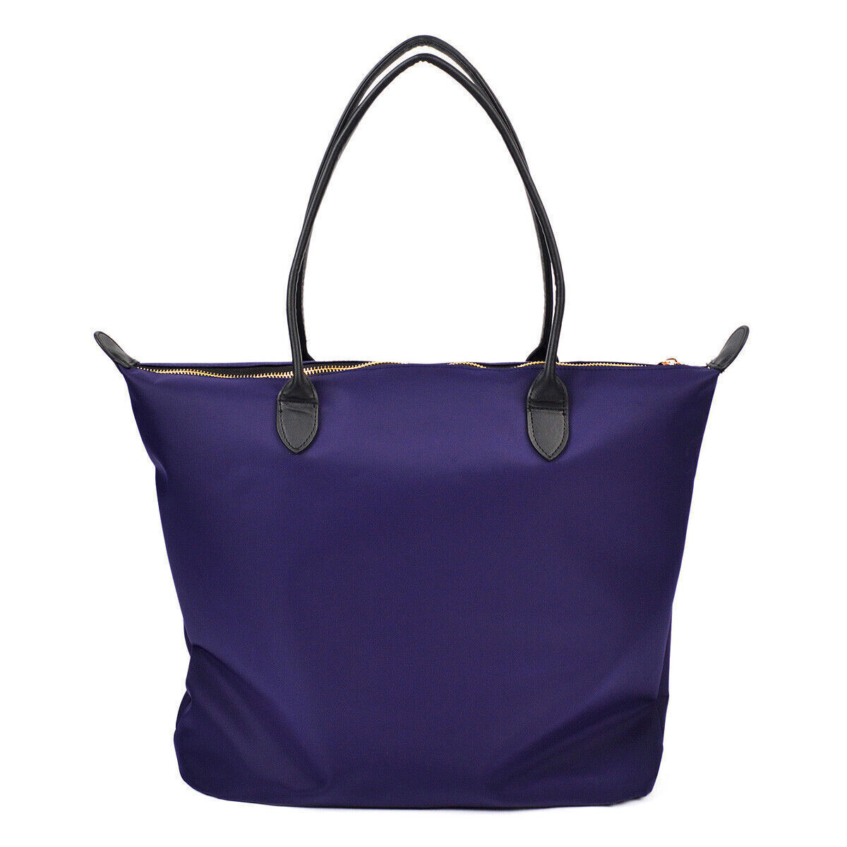 Premium Large Nylon Tote Water Resistant Top Zip Shoulder Bag Handbag