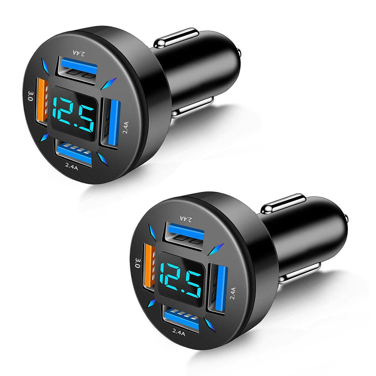 Dual 4 USB Port Fast Car Charger Adapter For Google Pixel 7 Pro/6a/6/5a 5G/4/4a