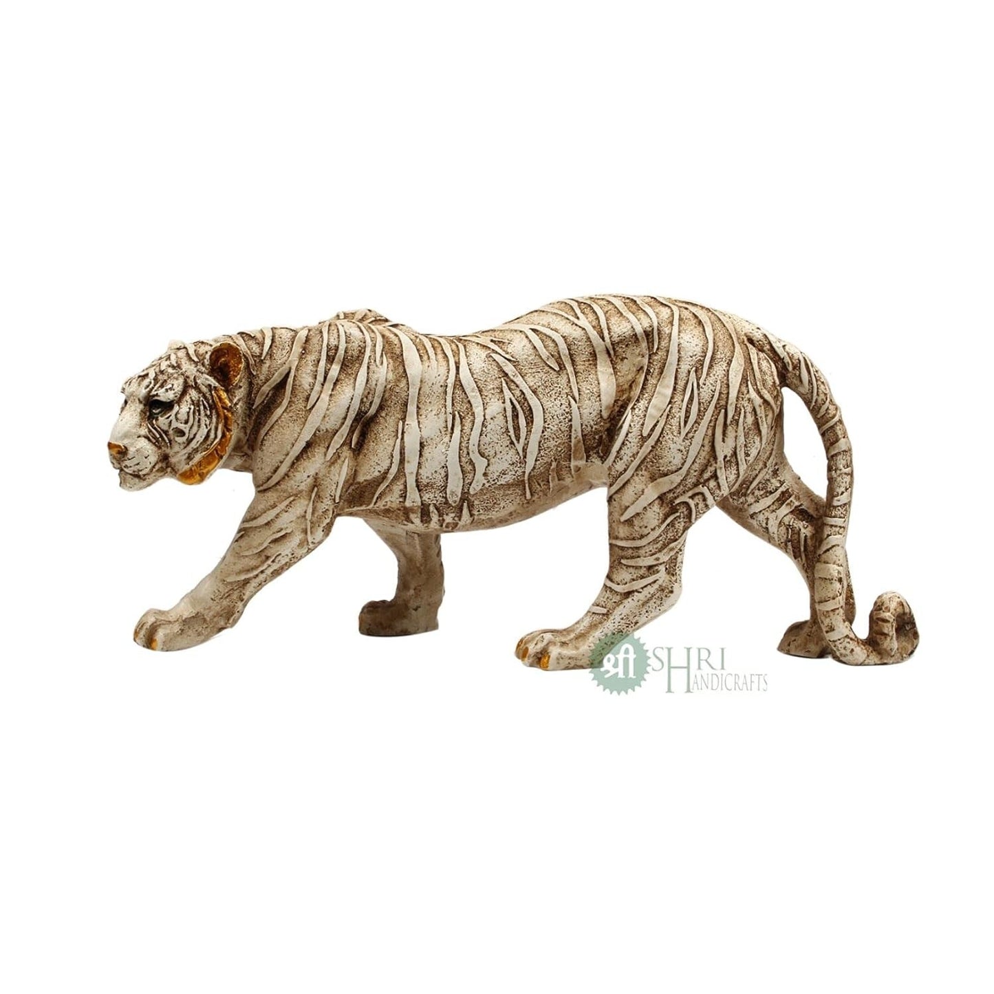 Polyresin Tiger Walking Idol Figurines Gifts for Home Decor Statue