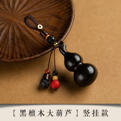 Mobile Phone Rosewood Small Gourd Car Keychain Pendant Cute Pendant Chain Rope