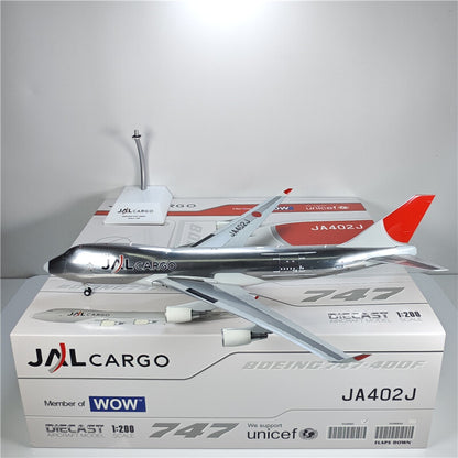 1:200 JC Wings JAL CARGO BOEING B747-400F Passenger Plane Diecast Aircraft Model