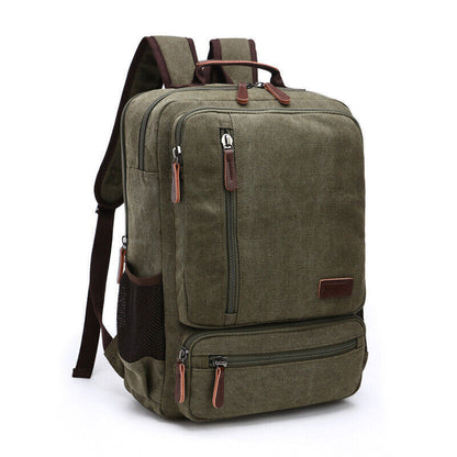 Canvas Backpack Men Travel Shoulder Bag High Students Bag Male Backpack