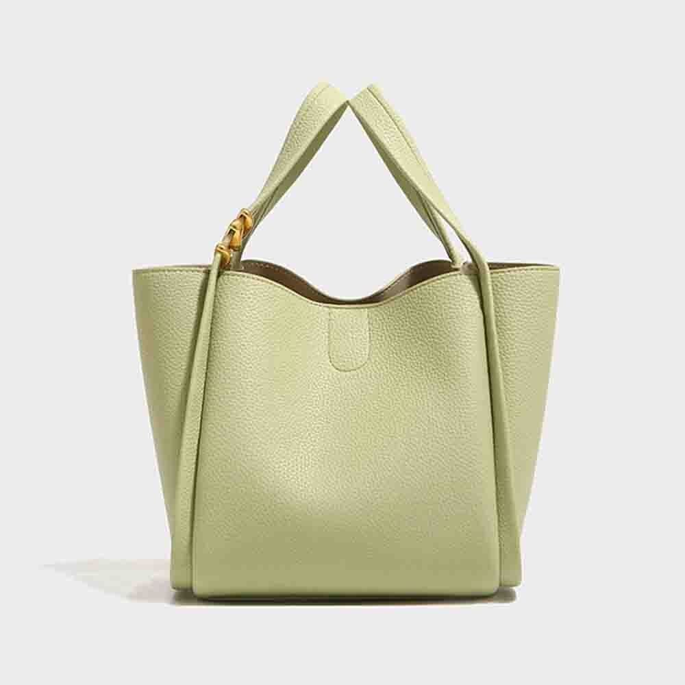 Genuine Leather Bucket Bag Unique Handbag Soft Cowhide Shoulder Bags 19*13*18 CM
