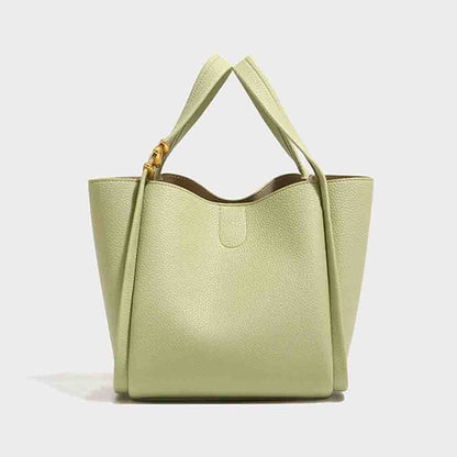 Genuine Leather Bucket Bag Unique Handbag Soft Cowhide Shoulder Bags 19*13*18 CM