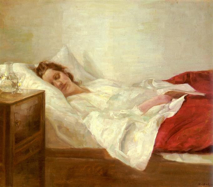 high quality oil painting handpainted on canvas "Sleeping Woman"