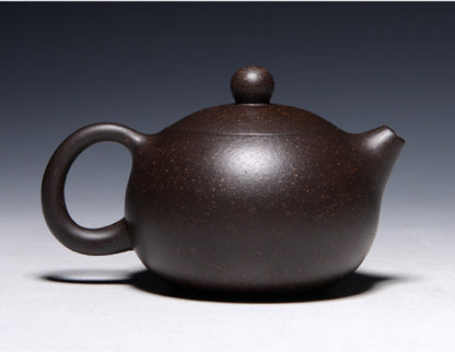 90ml Chinese Yixing Purple Clay Teapot Xishi Pot Floral Carve Kung Fu Tea Set