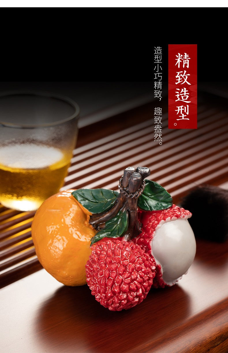 Litchi Tea Pet Ornament Change Color Mini Ornament Tea Ceremony