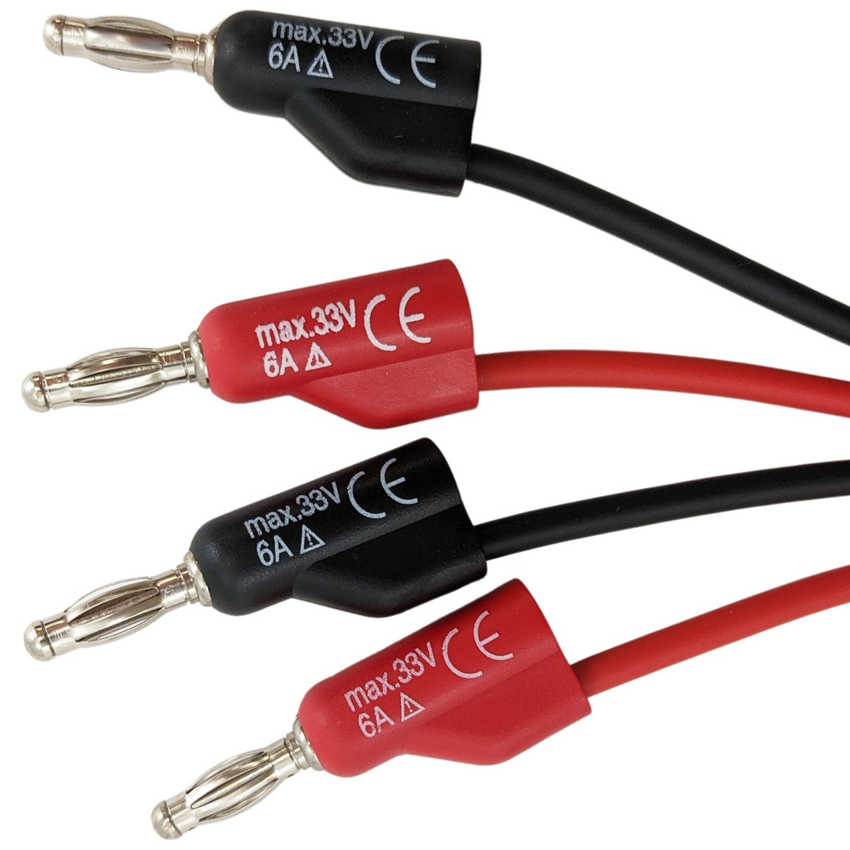 36-inch Banana to Banana Test Lead Set (Includes 1 Red & 1 Black), Stackable