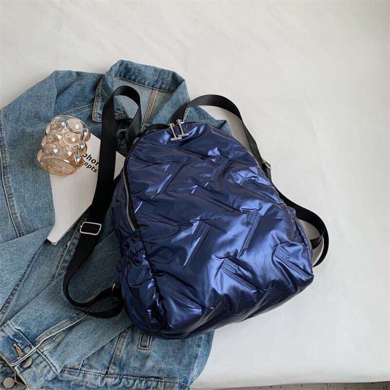 Space Down Backpack Women Minimalist Backpacks Traveling Back Bags 27*35*12 CM