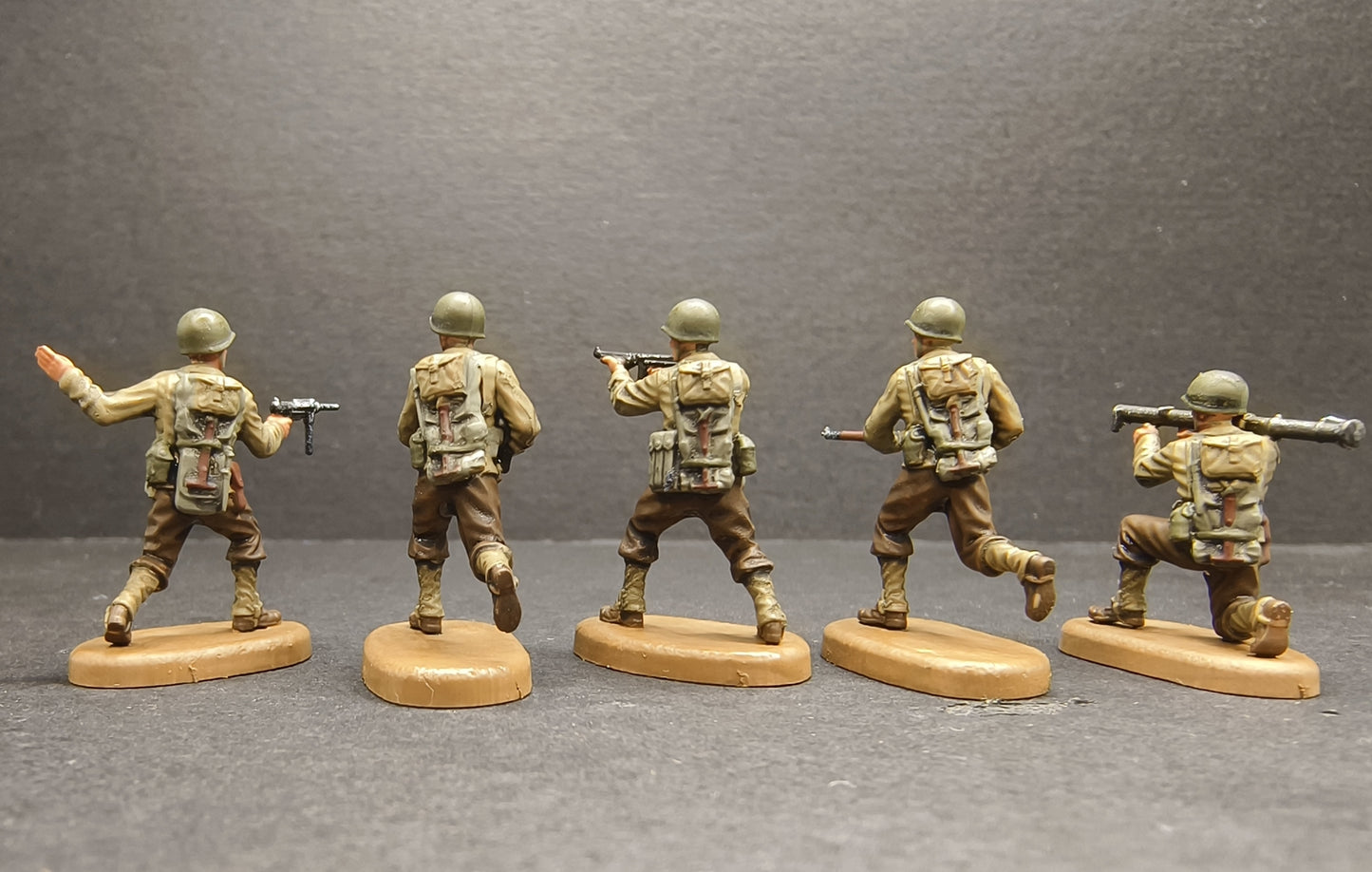 1/72 5Pcs World War II US Infantry Soldier Model