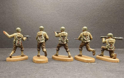 1/72 5Pcs World War II US Infantry Soldier Model