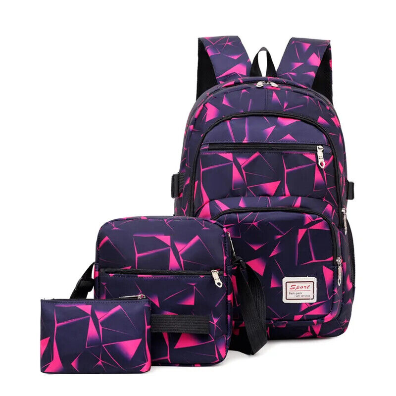 3pcs/set bags women boys shoulder bag backpacks travel bag men school backpack