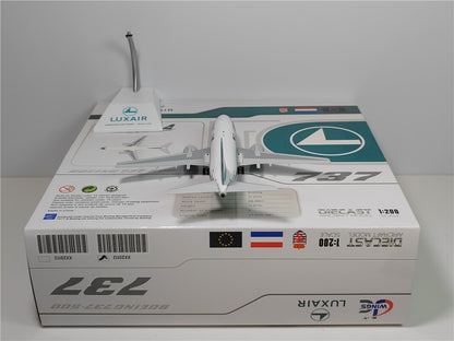1:400 JC Wings LUXAIR BOEING B737-500 Passenger Airplane Diecast Aircraft Model