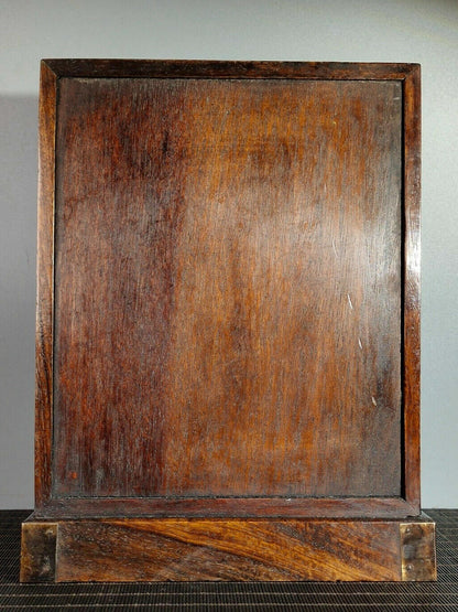 Chinese Natural Rosewood Handcarved Exquisite Small Cabinet 22098