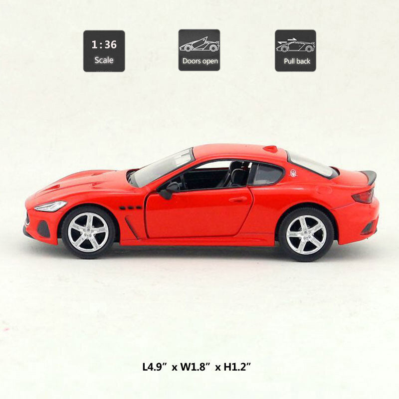 1/36 Maserati GranTurismo MC Model Car Diecast Toy Cars Toys for Boys Kids Gifts