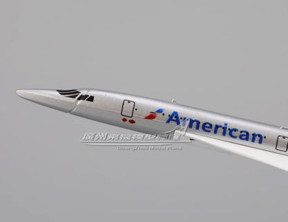 16cm American Concorde Passenger Airplane Diecast Aircraft Metal Plane Model