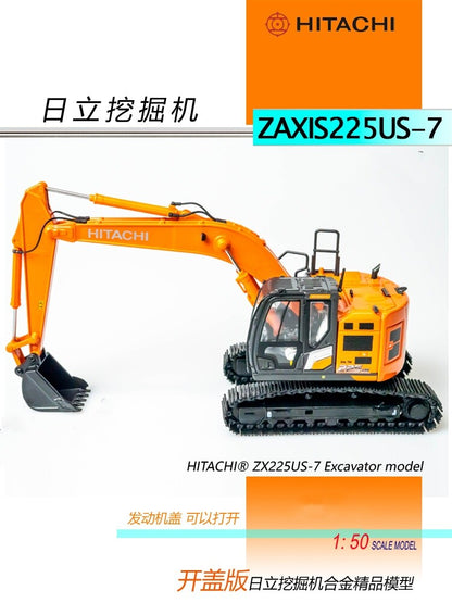 1:50 ZX225US-7 Excavator Construction Machine Equipment Diecast Model Collection