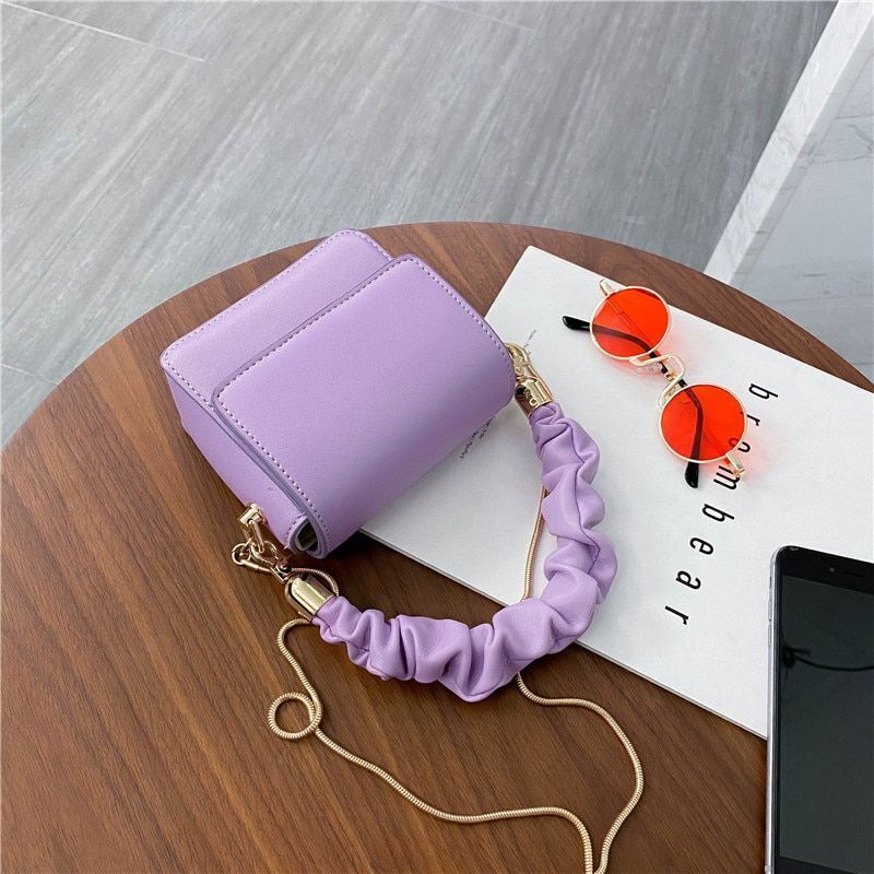 11*12*6 CM Leather Shoulder Bags Chain Luxury Handbag Travel Bags Purses Sac 1PC
