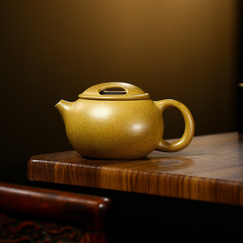 190ml Yixing Zisha Duan Clay Pottery Handmade Tea Pot Xishi Pot Marked Big Mouth
