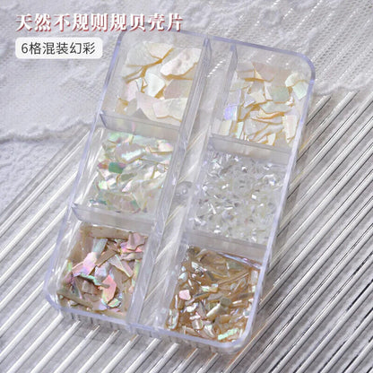 Nail Art Charms Flakes Abalone 3D Irregular Slice Shell Stone DIY Manicure Decor