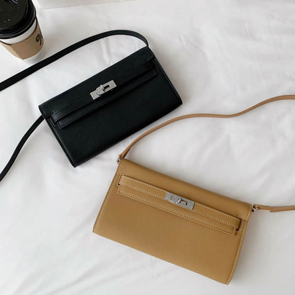 Mini Flap Real Leather Envelope Phone Wallet Shoulder Bag Clutch Crossbody Purse