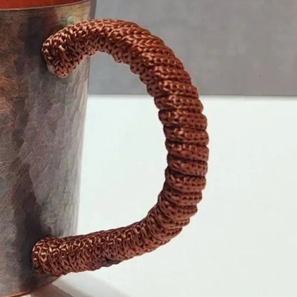 150ml 2.36’mini Vintage Red Copper Hand Engraving Hammer Texture Mug Tea Cup