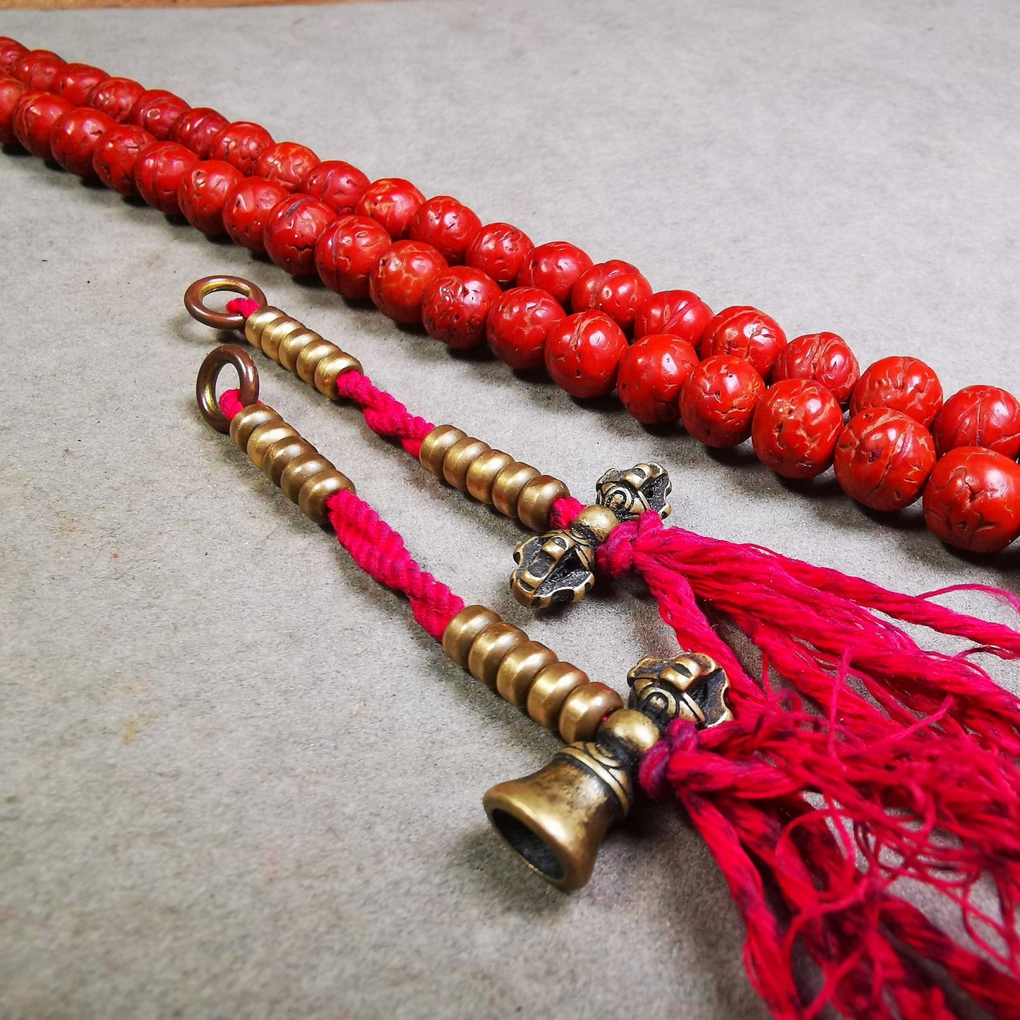 Gandhanra 5mm Brass Tibetan Buddhist Mala Bead Counters Prayer Bead Counters