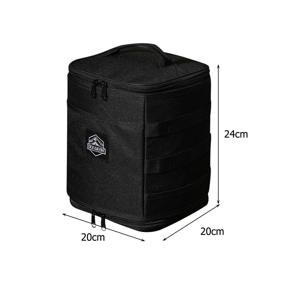 Outdoor Camping Bag Stove Canister Pot Carry Picnic Basket Foldable Tableware