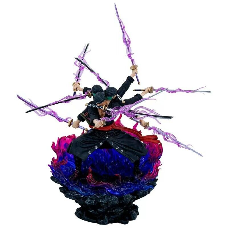 One Piece Roronoa Zoro Ashura Three Head PVC Action Figure Statue Model Toy Gift