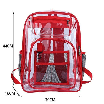 PVC Transparent School Bag Men Through Backpacks Large Backpack Travel Back Bags