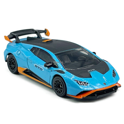 1/64 Lamborghini Huracan STO Model Car Diecast Toy Cars Toys for Boys Kids Blue