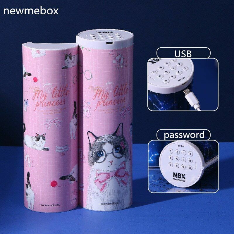 Pencil Case Translucent Quicksand Kawaii NBX Solar Calculator Box School Supplie