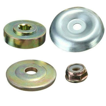 4Pcs Lawn Mower Metal Gearbox Blade Fixed Kit Protective Cover+Plate+Thread Nut