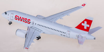 1:200 Herpa Swiss AIRBUS A220-100 Passenger Airplane Diecast Aircraft Model