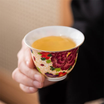 Tea Pot Tea Tray Cups Creative Enamel Color Tea Gift Luxury Business 7-piece Set