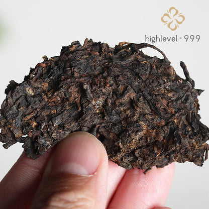 100G Ripe Pu'er Yunnan 2019 Ancient Tree Golden Bud Mini Compressed Tea Cake -