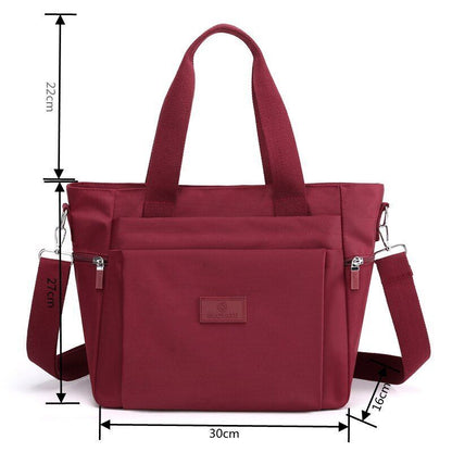 Handbag Nylon Shoulder Bag Fashion 30*16*27CM Zipper Crossbody 120CM Strap Long