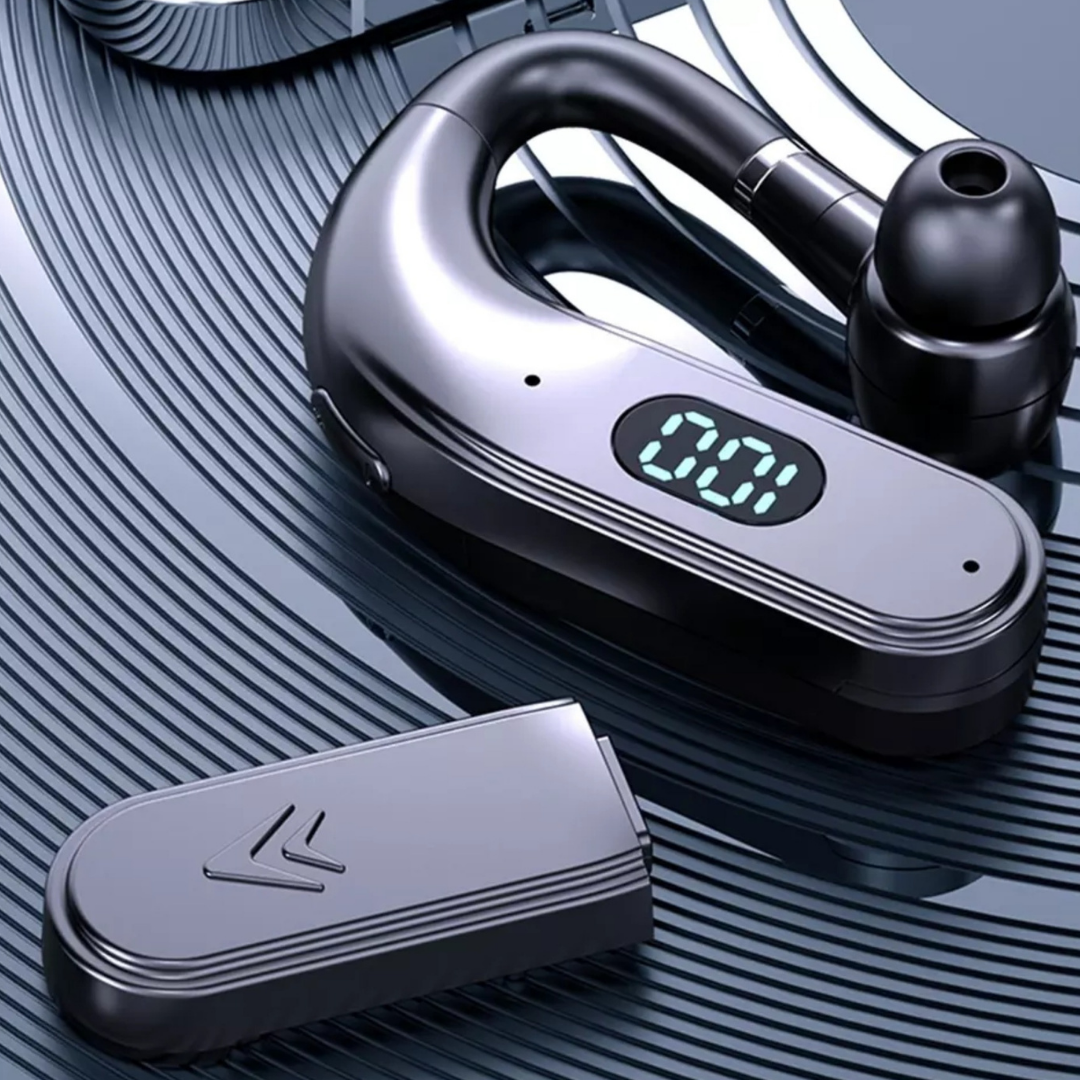 Bluetooth 5.2 Earpiece Wireless Headset Driving Trucker Earbuds Noise Cancelling