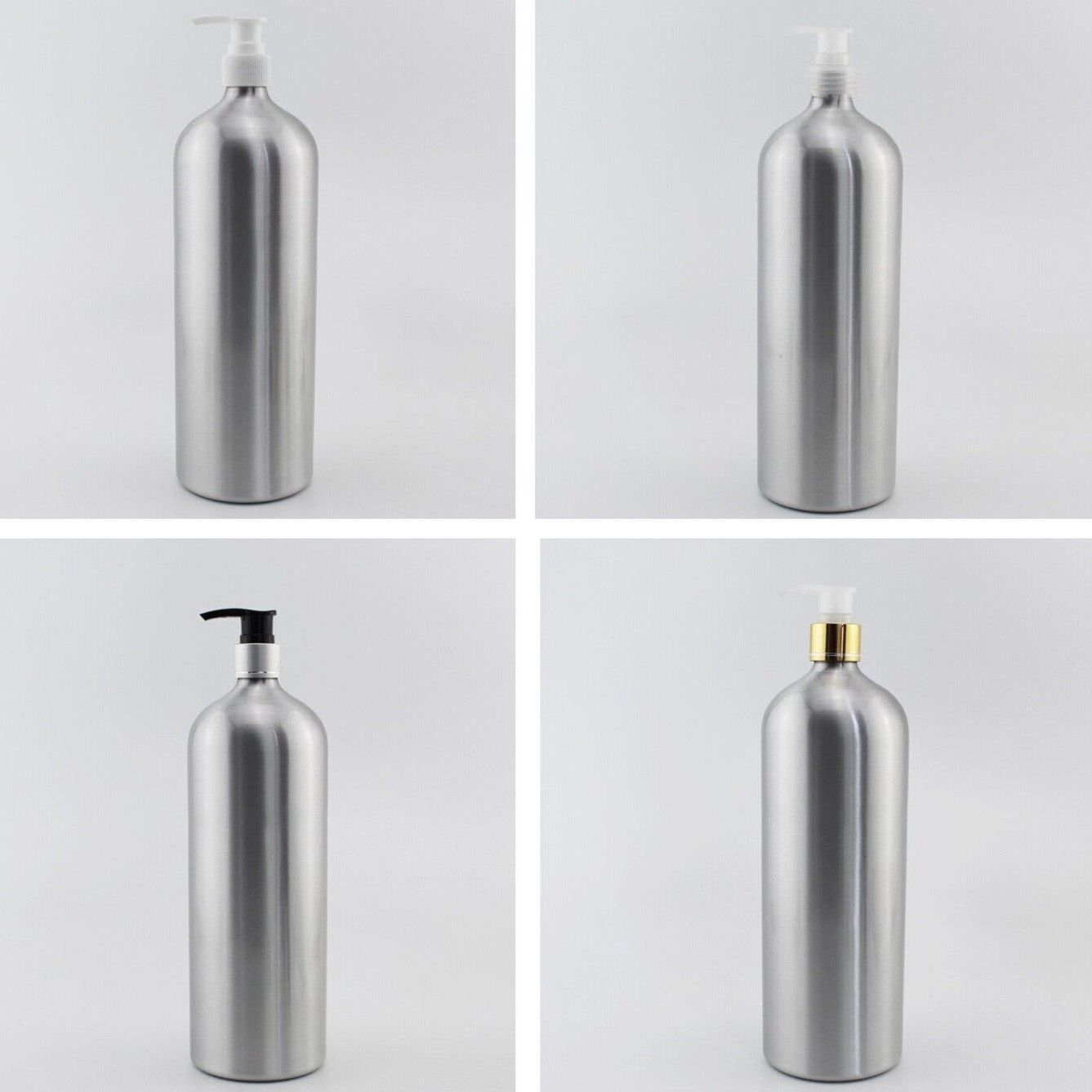 Aluminum Bottles Empty Liquid Soap Essential Oil Metal Container W/ Screw Cap 1L